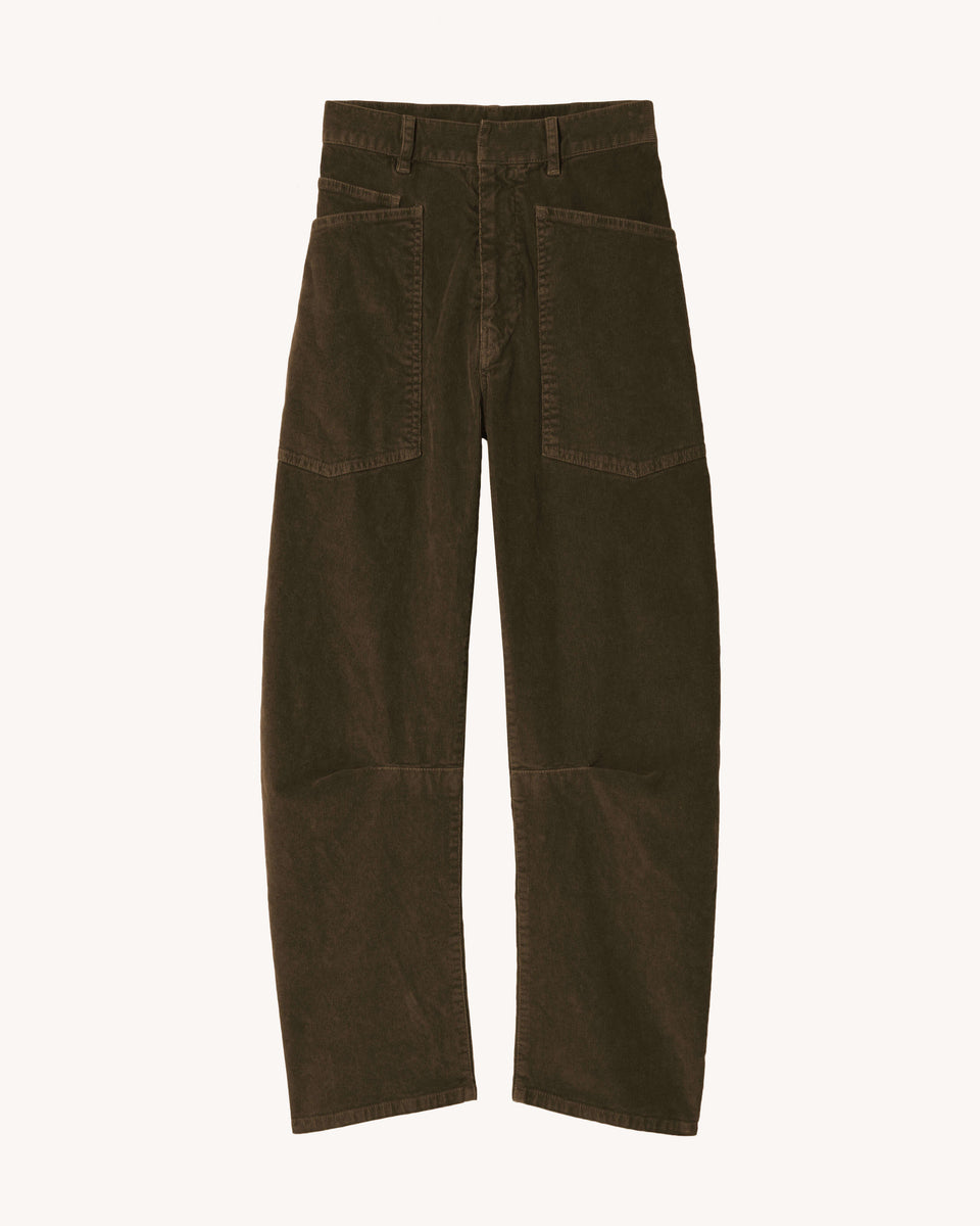 SHON CORDUROY PANT IN DARK UMBER