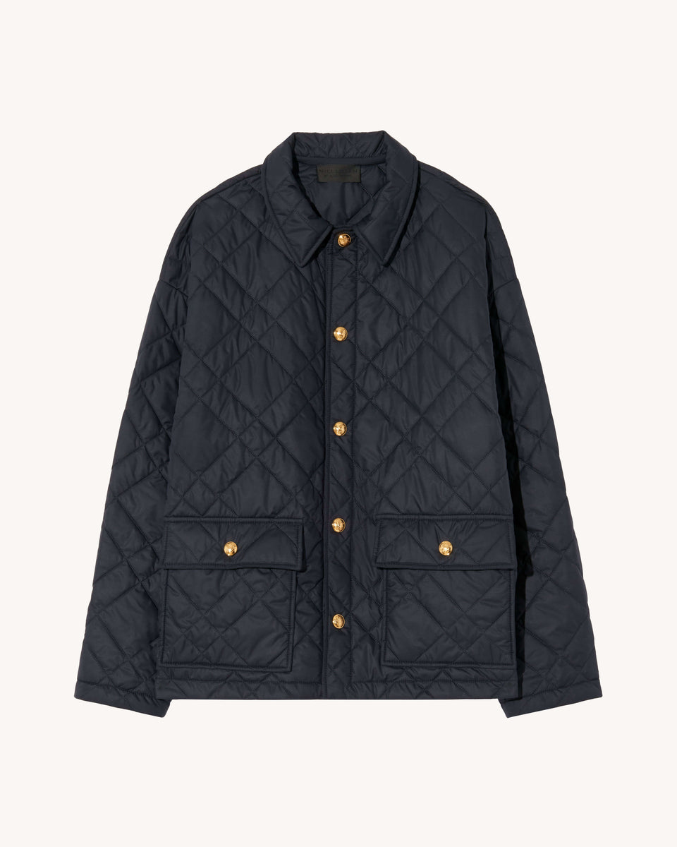 HELAH QUILTED PARKA IN DARK NAVY