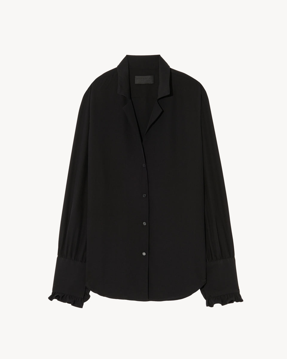 PAULINE SILK SHIRT IN BLACK