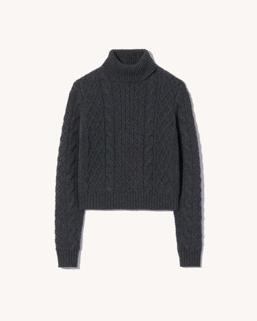 ANDRINA SWEATER IN DARK GREY MELANGE