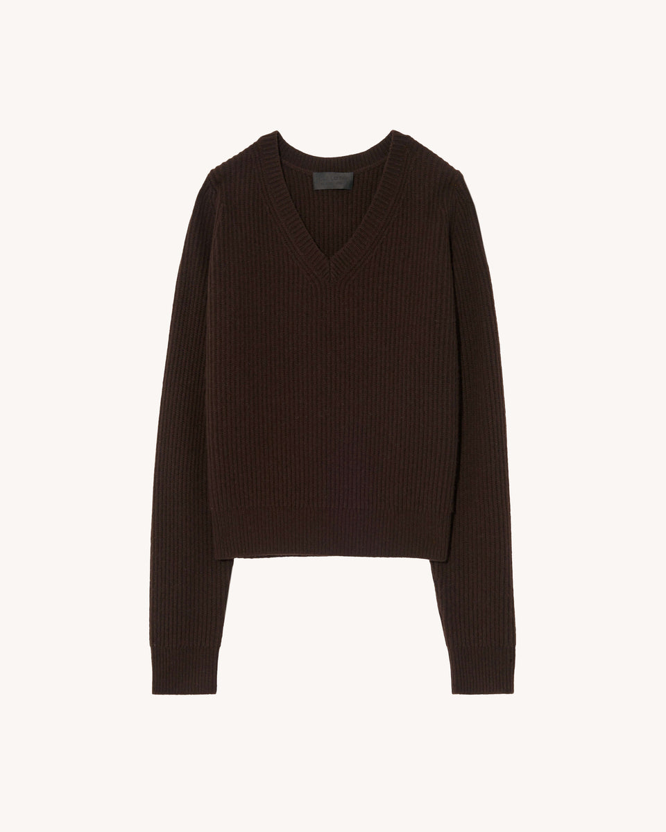 KORINA CASHMERE SWEATER IN ESPRESSO