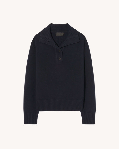 RENATA CASHMERE SWEATER IN DARK NAVY