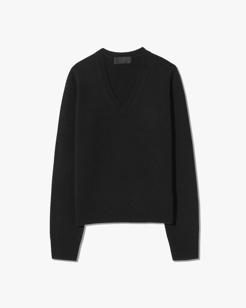 CAMELIA CASHMERE SWEATER IN BLACK