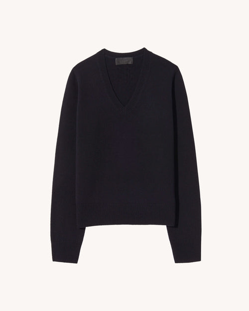 CAMELIA CASHMERE SWEATER IN DARK NAVY