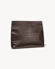 JERRY CLUTCH IN CHOCOLATE BROWN