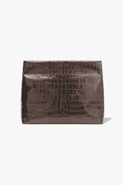 JERRY CLUTCH IN CHOCOLATE BROWN