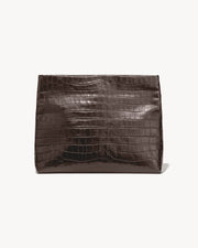 JERRY CLUTCH IN CHOCOLATE BROWN