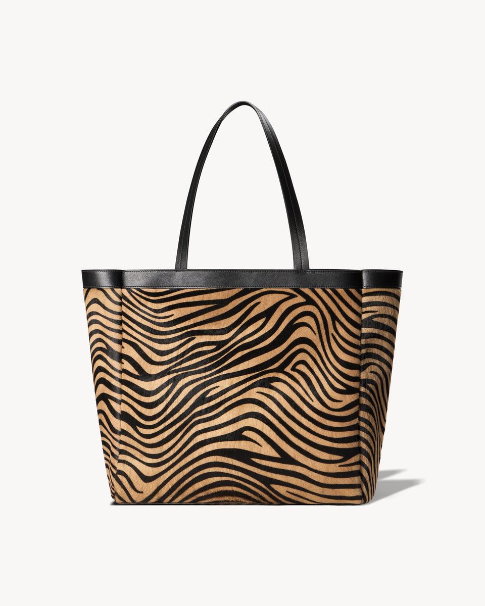 MEDIUM LOREN BAG IN KHAKI/BLACK ZEBRA