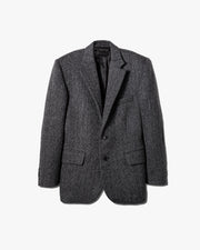 ROY BLAZER IN CHARCOAL HERRINGBONE