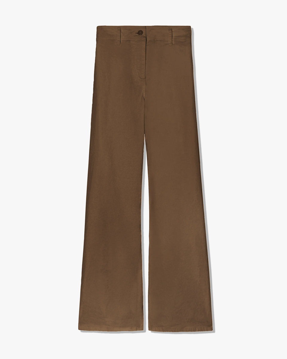 MEGAN COTTON PANT IN COFFEE