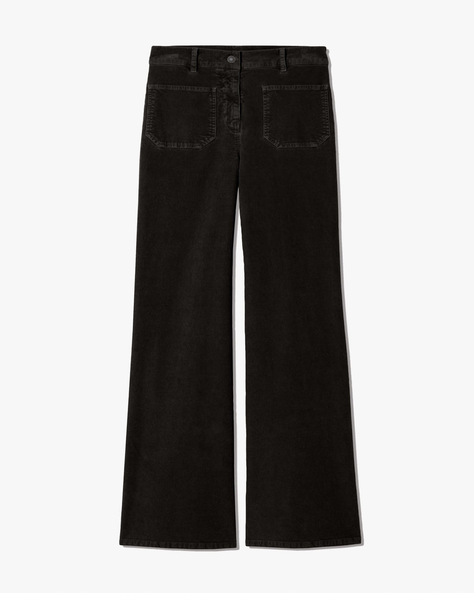 FLORENCE CORDUROY PANT IN JET BLACK