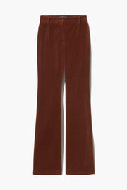 CORETTE VELVET PANT IN BURNT SIENNA