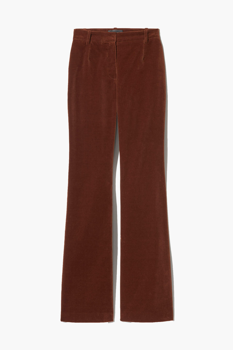 CORETTE VELVET PANT IN BURNT SIENNA