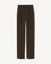 ALPHONSE WOOL PANT IN CHOCOLATE BROWN