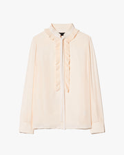 BERTILLE SILK SHIRT IN IVORY W/IVORY
