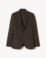 ANABEL TAILORED JACKET IN CIGAR PLAID