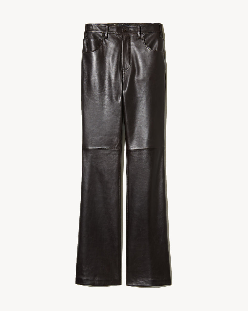 JOAN LEATHER PANT Women's High-Rise Slim Straight Leg Pant