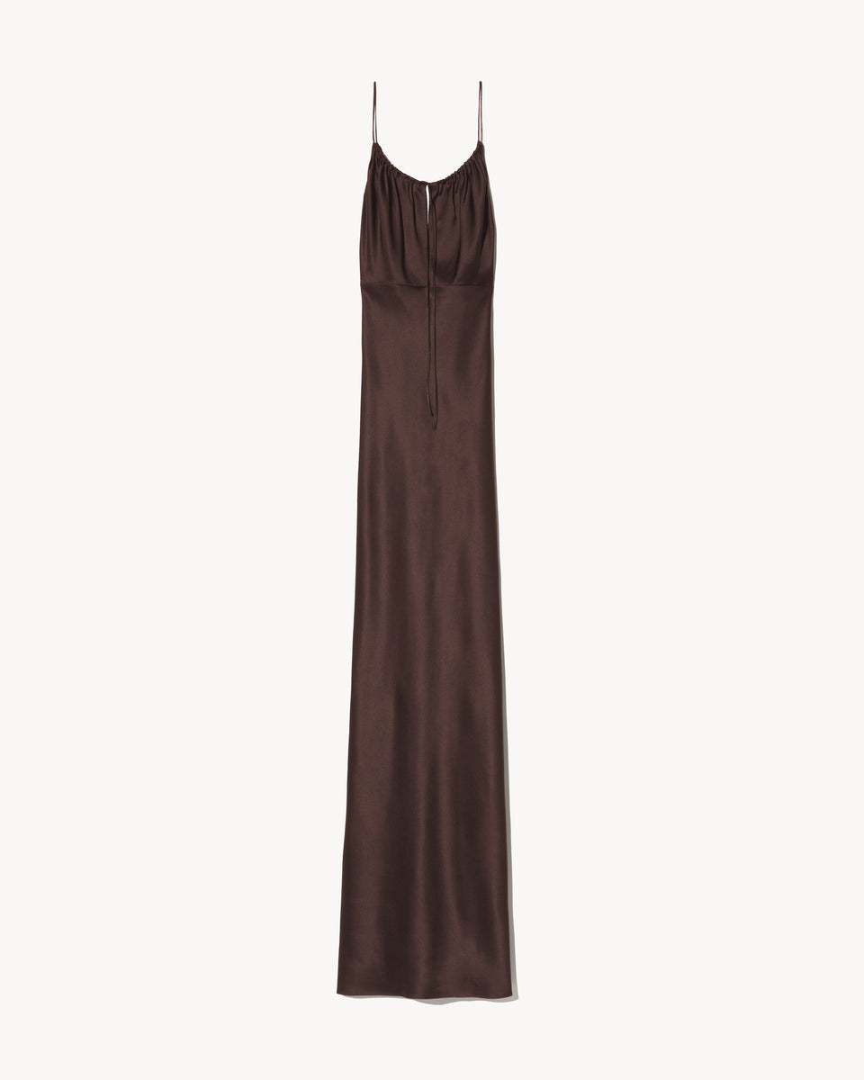 ARDELLE GOWN IN CHOCOLATE BROWN