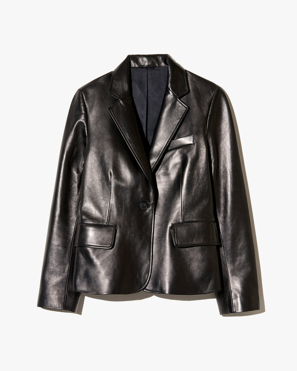PASCALE LEATHER JACKET IN BLACK