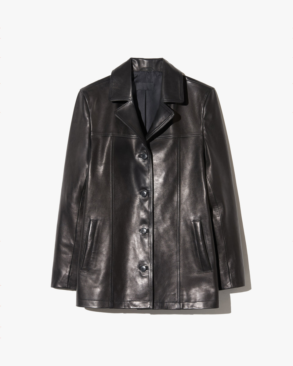 BRETT LEATHER JACKET IN BLACK