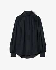 REVI SILK BLOUSE IN BLACK