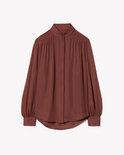 REVI SILK BLOUSE IN BURGUNDY