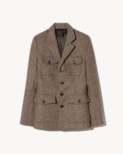 FLEUR JACKET IN BROWN DONEGAL