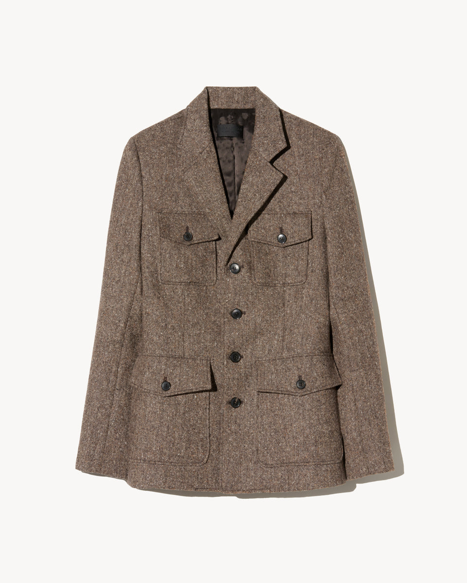 FLEUR JACKET IN BROWN DONEGAL