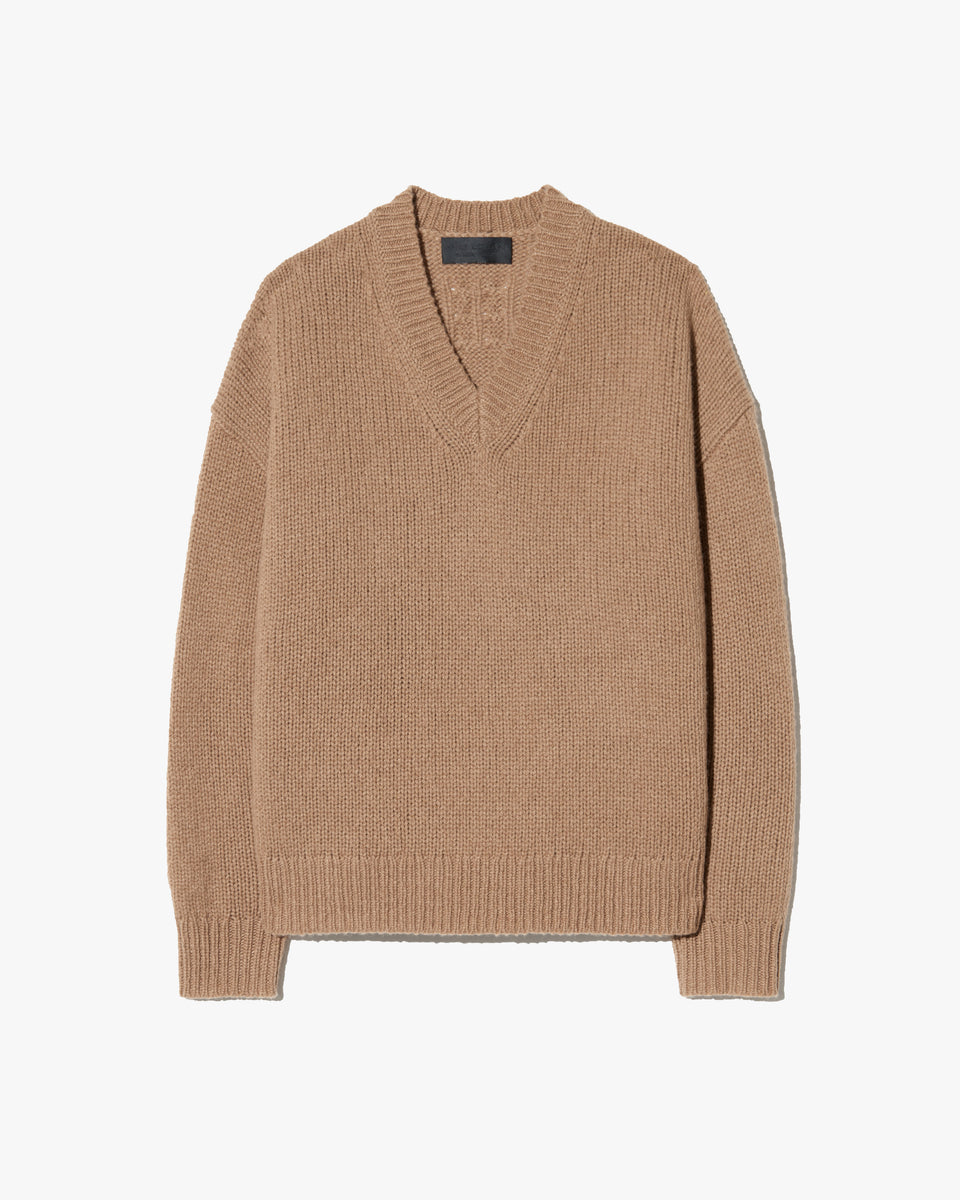SHAGAN SWEATER IN BROWN CAMEL