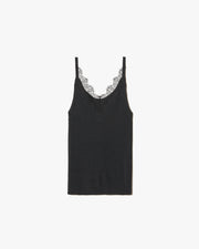 ARONIA SILK TANK IN BLACK