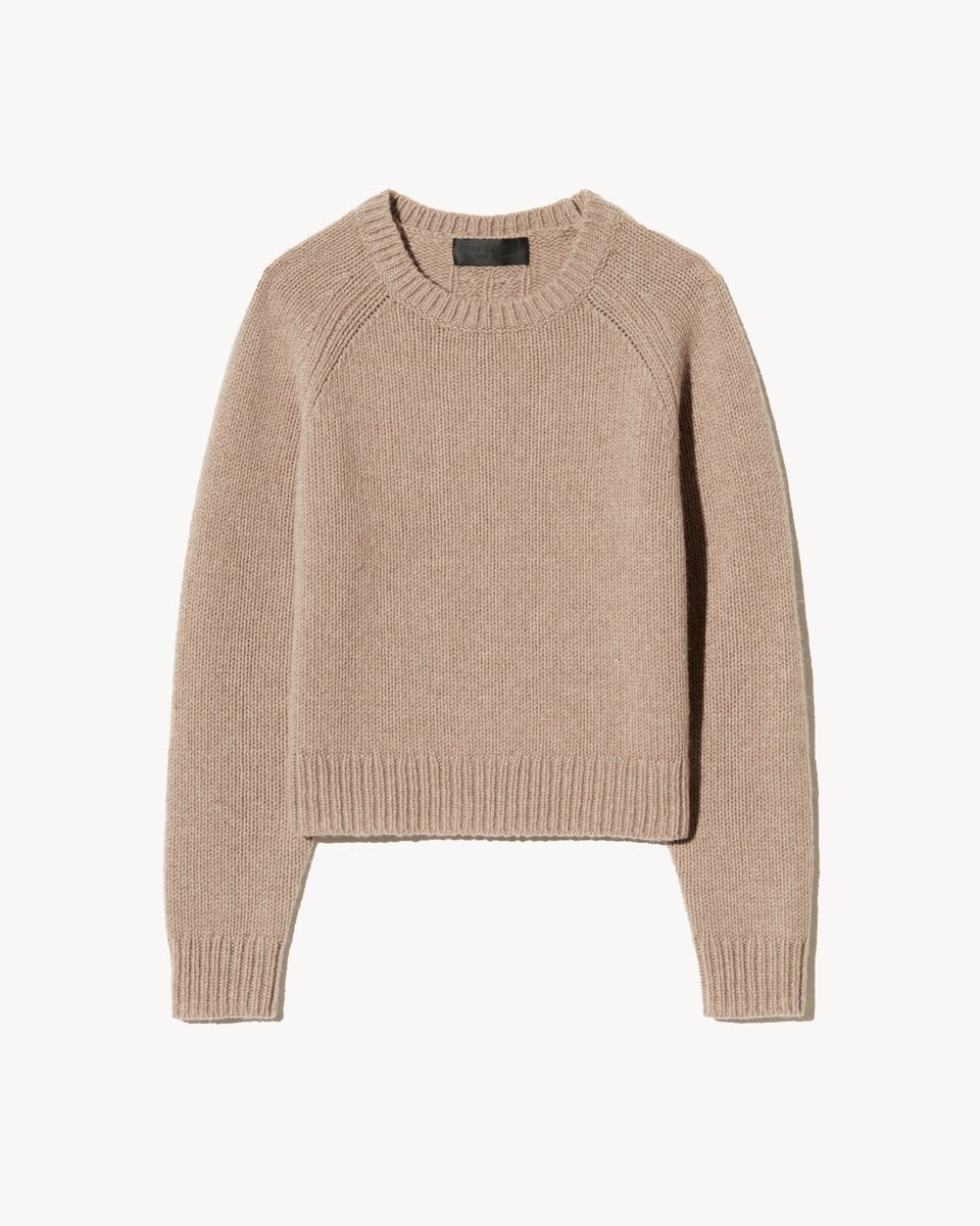LAUREL SWEATER IN TAUPE MELANGE