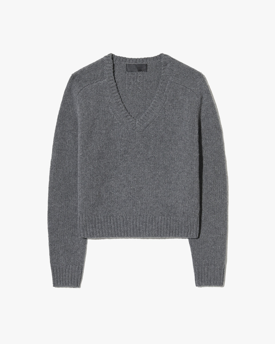 VICKI SWEATER IN DARK CHARCOAL MELANGE