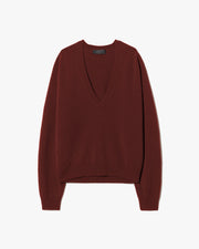 FERON CASHMERE SWEATER IN DARK RUST