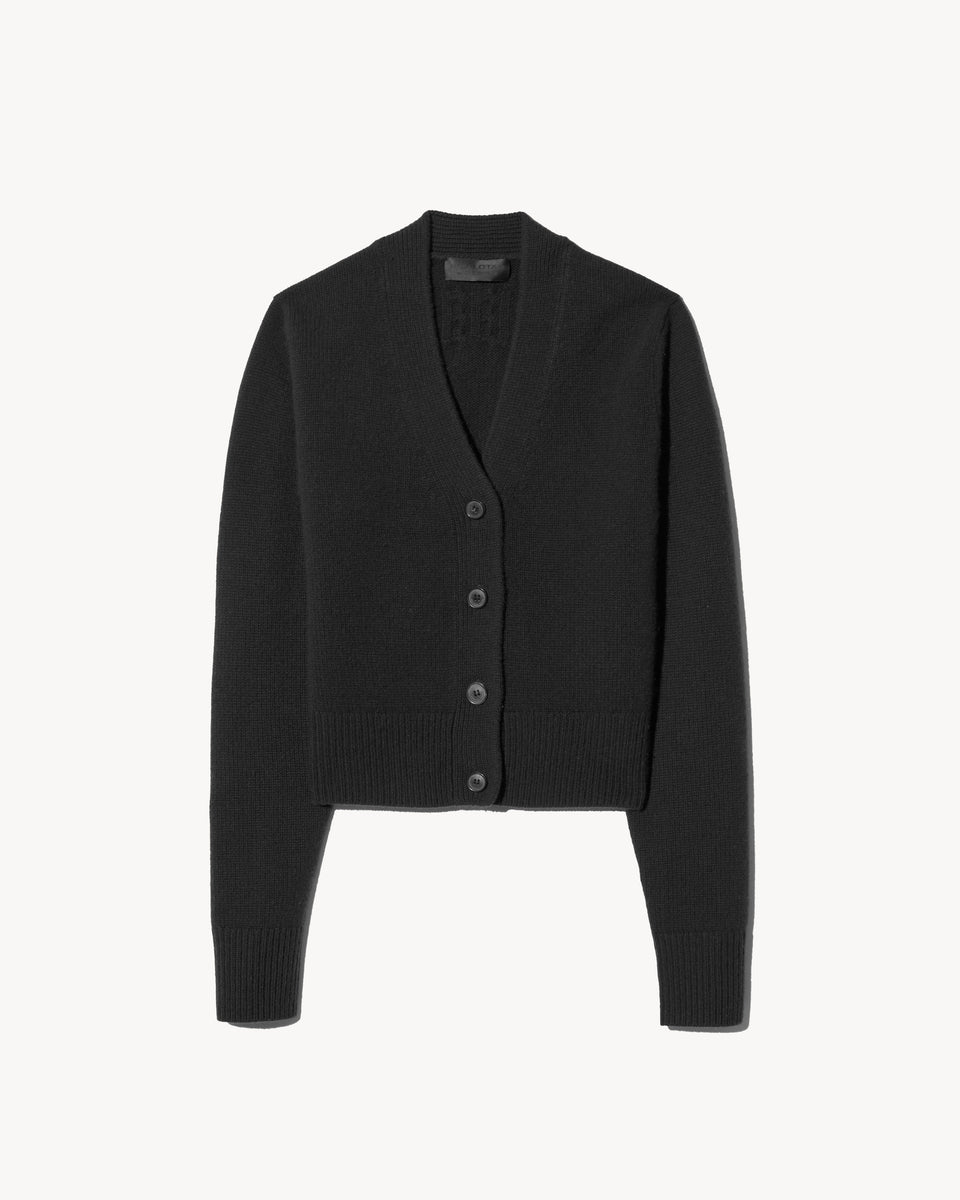 CHARMAINE CASHMERE CARDIGAN IN BLACK