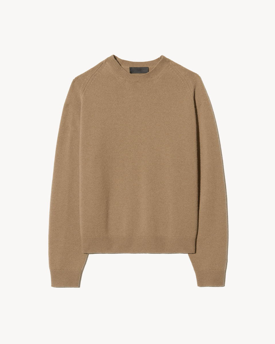 TRISHA CASHMERE SWEATER IN TAN