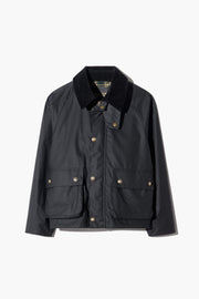 BRINLEY WAXED SHORT PARKA IN BLACK