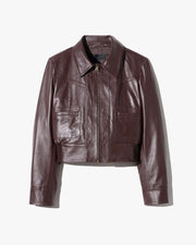 CHARLY LEATHER JACKET IN BORDEAUX