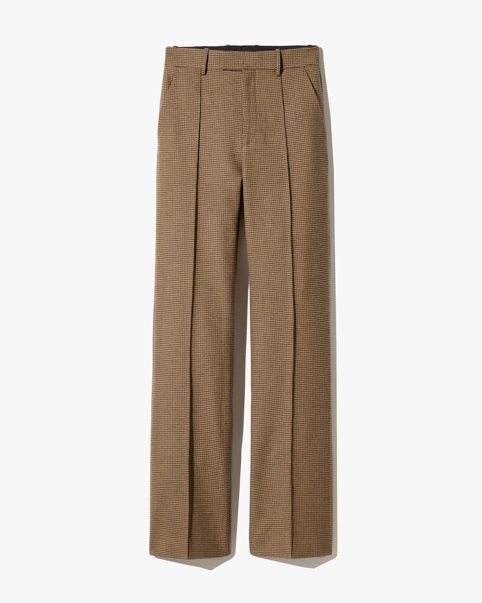 ETOILE PANT IN BROWN HOUNDSTOOTH
