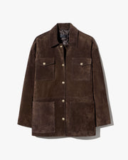 MIRRA SUEDE JACKET IN CHOCOLATE