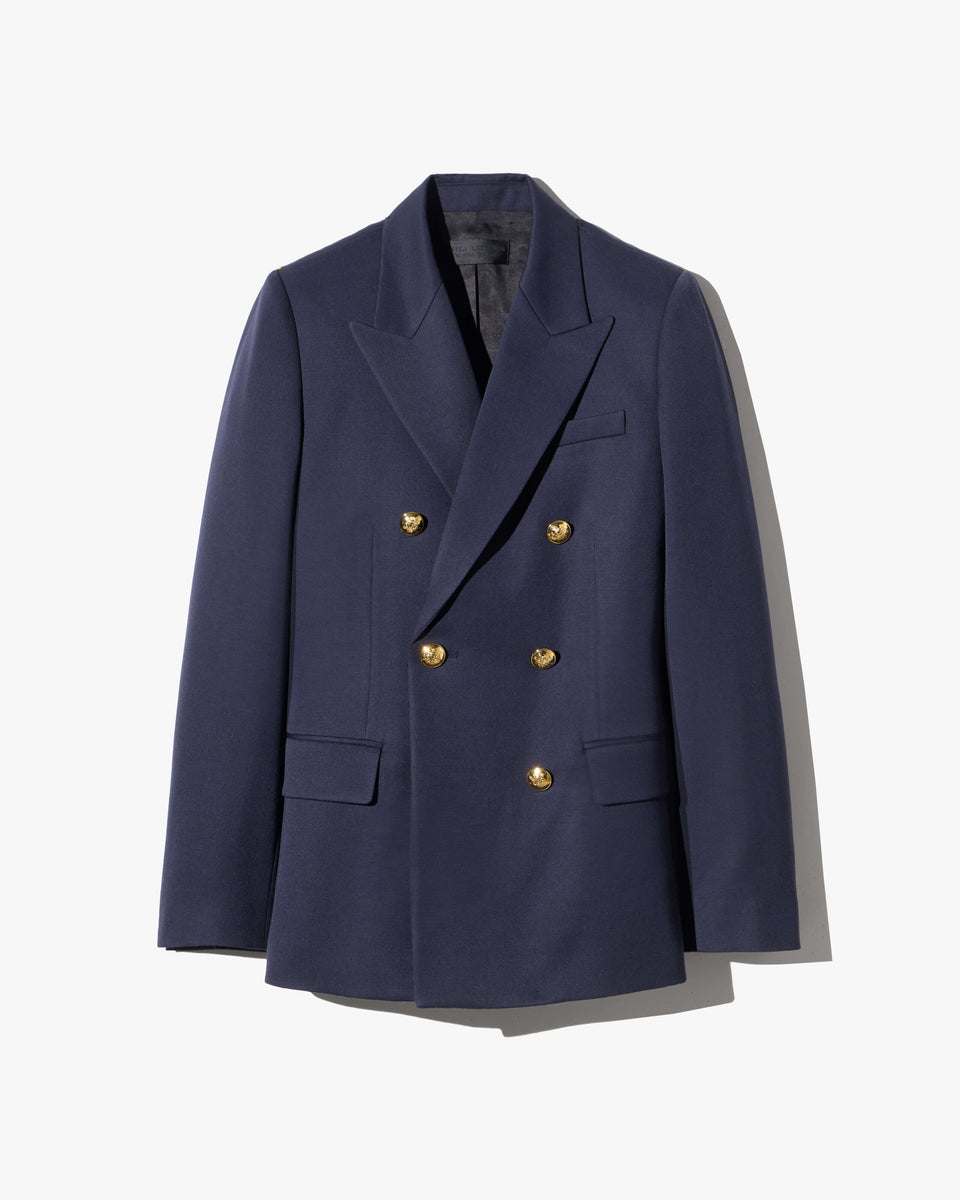 BRUNI DOUBLE BREASTED JACKET IN MIDNIGHT