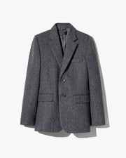 ROMAIN BOYFRIEND JACKET IN DARK CHARCOAL HERRINGBONE