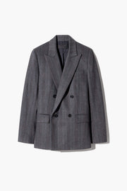 LESTON BLAZER IN GREY/BLUE CHECK