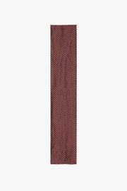 MINI DOT SILK SCARF IN BURGUNDY