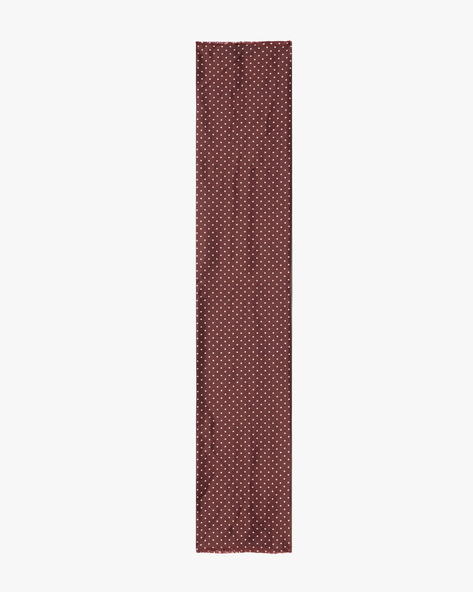 MINI DOT SCARF IN BURGUNDY