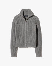 ARLEN CARDIGAN IN MEDIUM GREY MELANGE