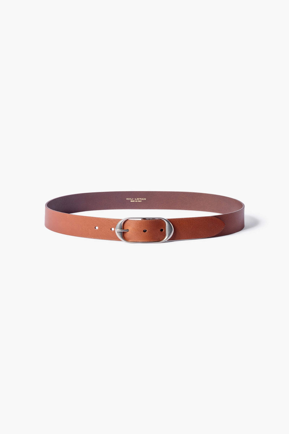 NILI BELT IN CHESTNUT W/ ANTIQUE SILVER BUCKLE