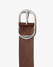 NILI BELT IN CHESTNUT W/ ANTIQUE SILVER BUCKLE