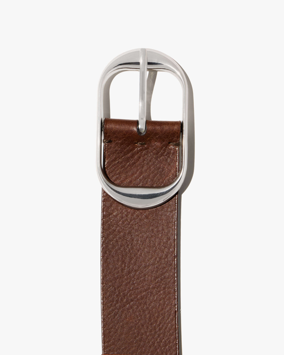 NILI BELT IN CHESTNUT W/ ANTIQUE SILVER BUCKLE