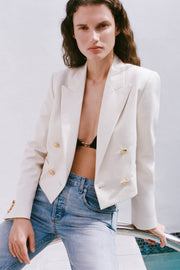 BEAUREGARD BLAZER IN STONE