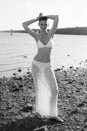 NIKA KNITTED SKIRT IN IVORY